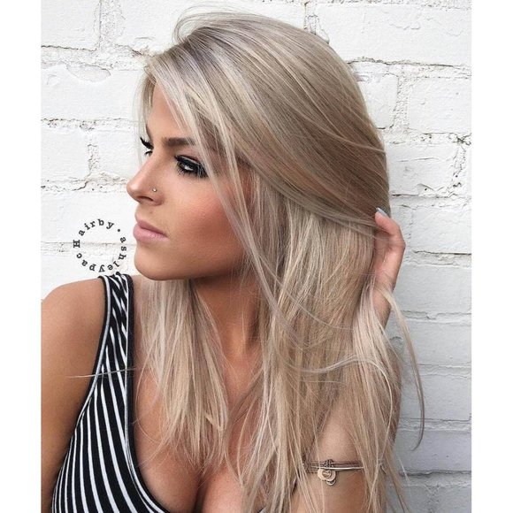 Ombre Dirty Blonde Lace Front Wigs/Baby Hair